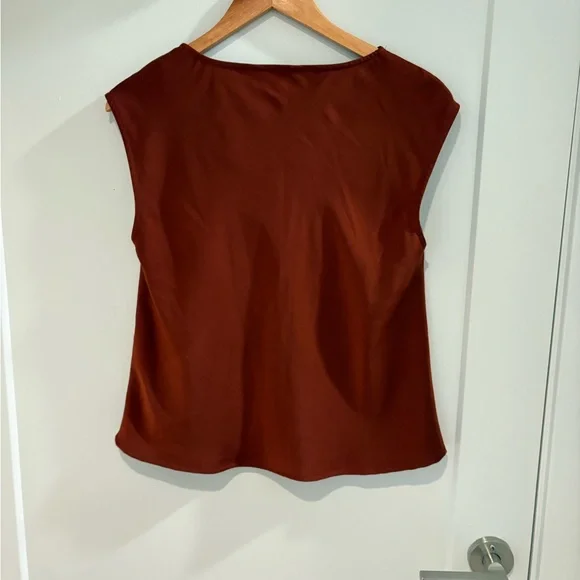 Banana Republic COWL-NECK TOP MAXI SLIP SKIRT SLIT Burnt Carmel - Picture 3 of 5